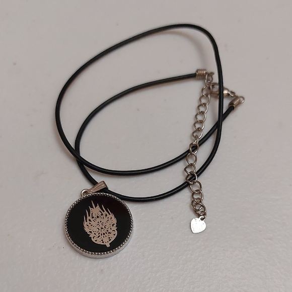 Other - Intricate Symbolic Design Round Enameled Pendant Men's Necklace
